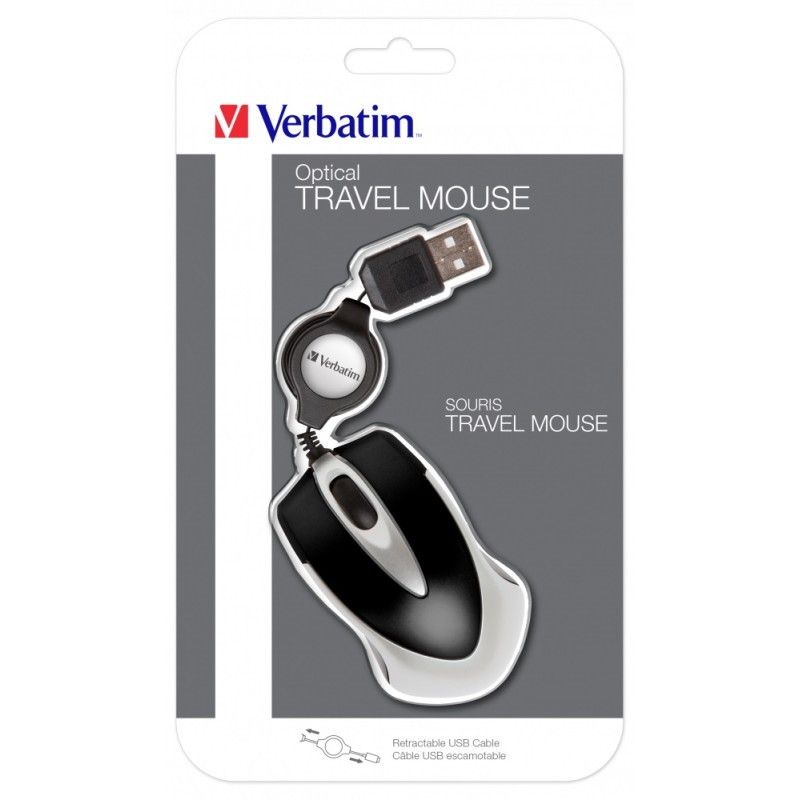 Verbatim GO MINI Wired Optical Travel Mouse - Black (Retail) — Buy in Cyprus with Fast Delivery