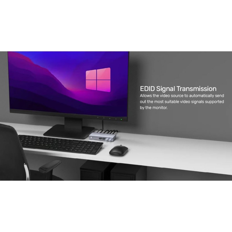 Buy Unitek KVM HDMI 4K60Hz Switch 4-1 with 4-Port USB Hub - V306A - Unitek KVM H... in Cyprus, Nicosia, Limassol, Larnaka, Pafos