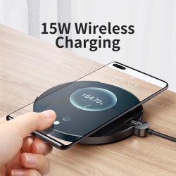 Buy Baseus Digital LED Display Wireless Charger - Gen 2, 15W, Black in Cyprus, Nicosia, Limassol, Larnaka, Pafos