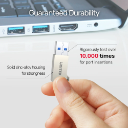 Buy Unitek USB3.1 Type-C Female to Type-A Male 5Gbps Adapter Silver A1034NI in Cyprus, Nicosia, Limassol, Larnaka, Pafos