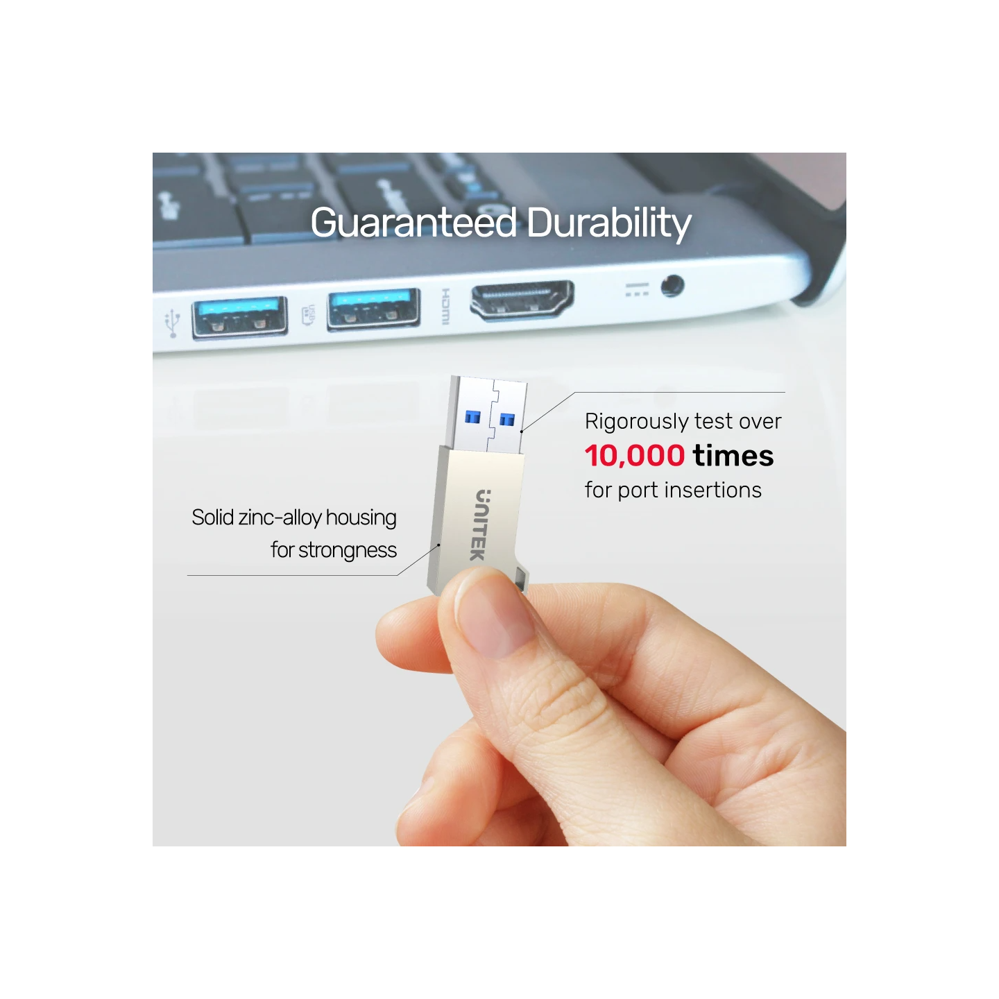 Unitek USB3.1 Type-C Female to Type-A Male 5Gbps Adapter Silver A1034NI — Buy in Cyprus with Fast Delivery