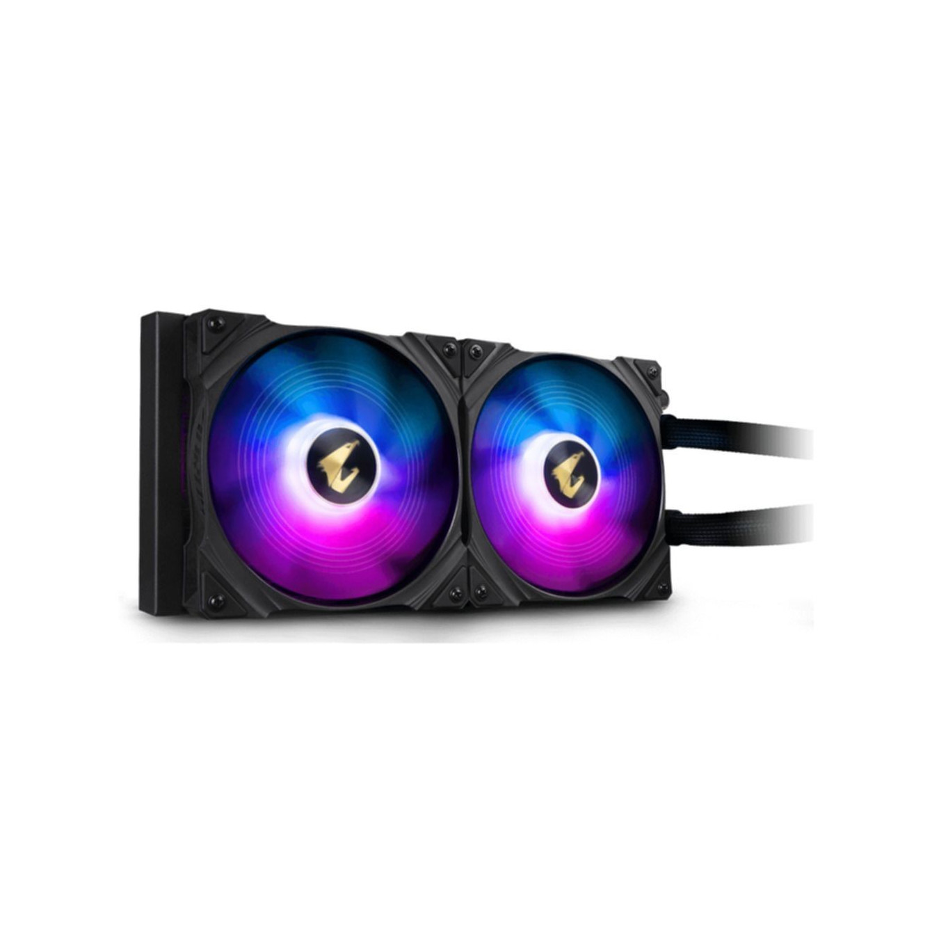Gigabyte GP-AORUS WATERFORCE 280 - 280mm AIO Liquid CPU Cooler - Black, Dual 140mm Fans, ARGB