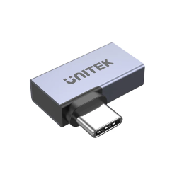 Unitek USB-C 4.0 Male to Female Adaptor - A1040GY - 90 degrees (Side) — Buy in Cyprus with Fast Delivery