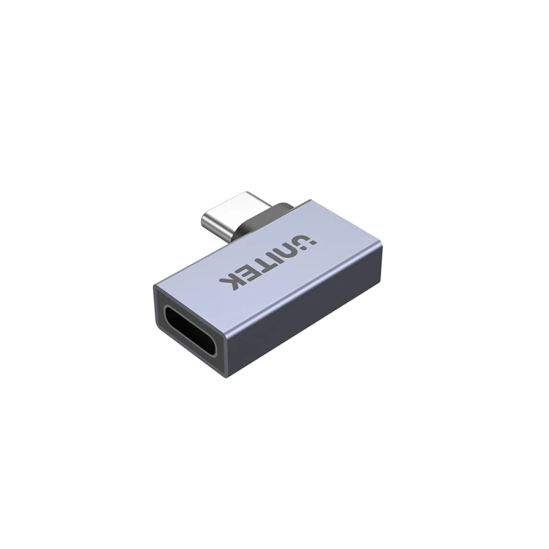 Unitek USB-C 4.0 Male to Female Adaptor - A1040GY - 90 degrees (Side) — Buy in Cyprus with Fast Delivery