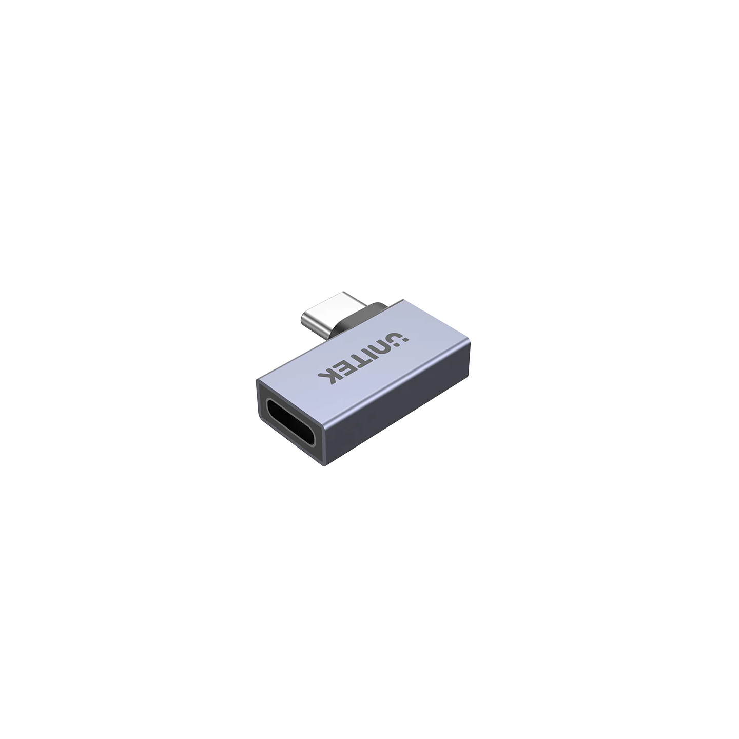 Unitek USB-C 4.0 Male to Female Adaptor - A1040GY - 90 degrees (Side) — Buy in Cyprus with Fast Delivery