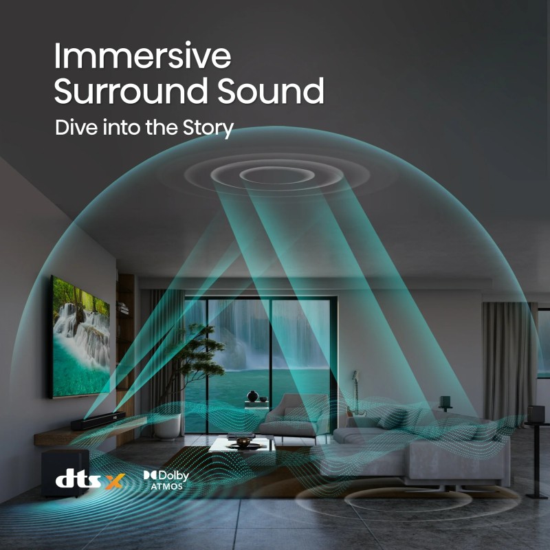 Buy Hisense Soundbar - AX3120G - 3.1.2 CH 360W BT USB Optical DOLBY ATMOS in Cyprus, Nicosia, Limassol, Larnaka, Pafos