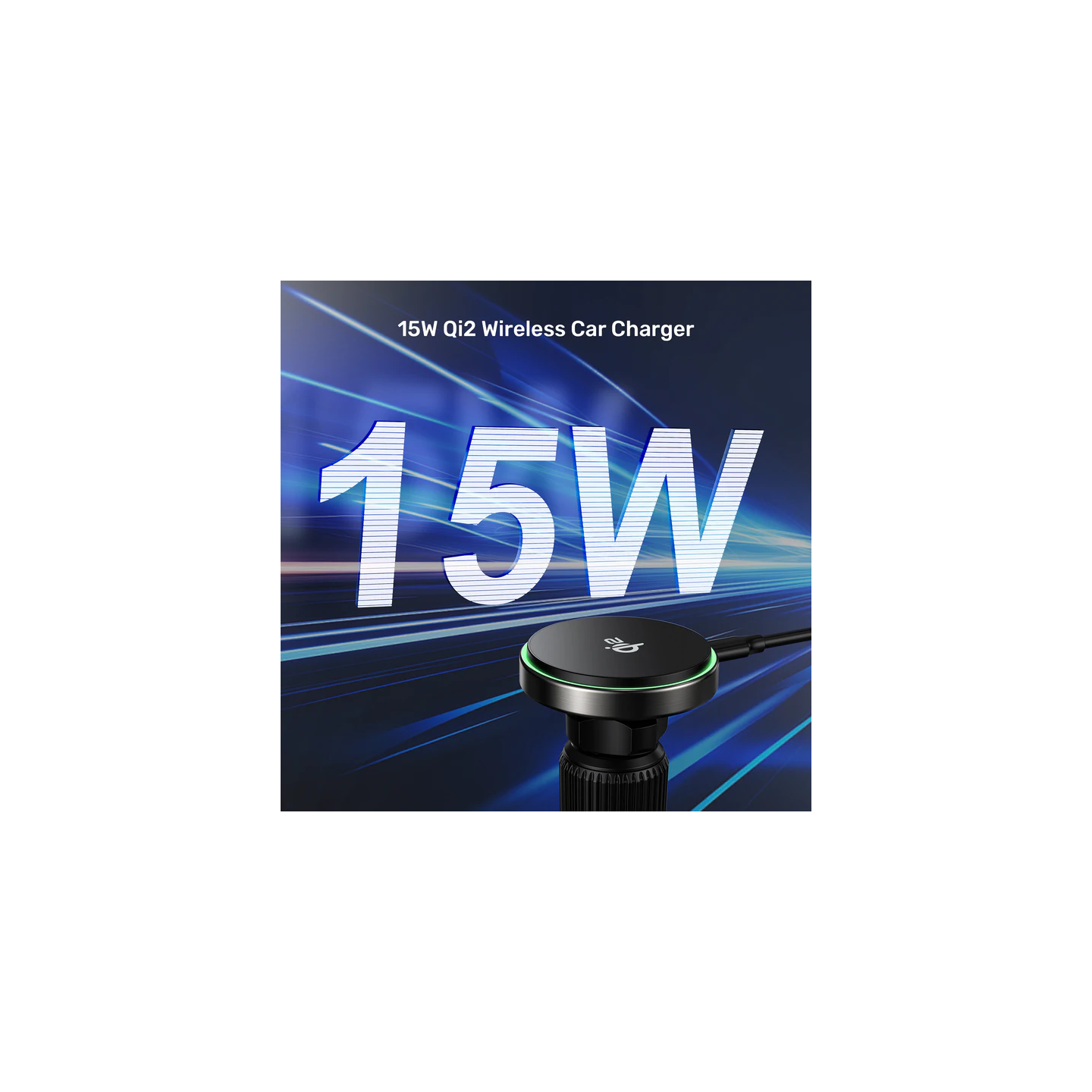 Unitek Charge Car Wireless Qi2 Magnetic 15W & AirVent Mount - P1404A - Charge Car Wireless Qi2 Magnetic 15W & AirVent Mount