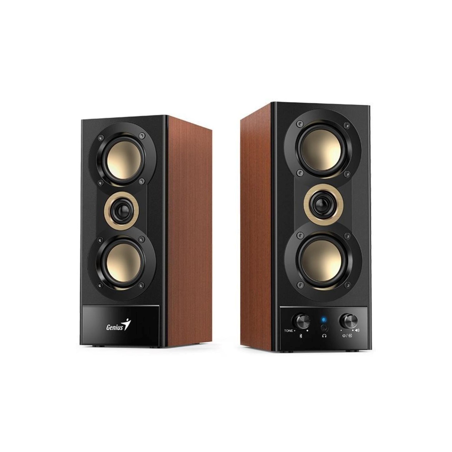 Genius PC Speakers - SP-HF800BT - 2.0 PC Speakers 20W RMS USB & BT Wood — Buy in Cyprus with Fast Delivery
