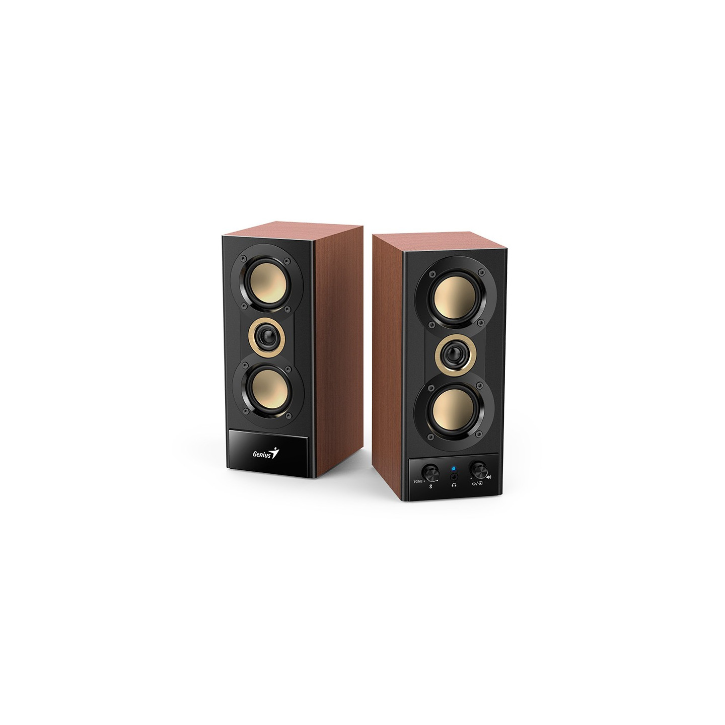 Genius PC Speakers - SP-HF800BT - 2.0 PC Speakers 20W RMS USB & BT Wood — Buy in Cyprus with Fast Delivery