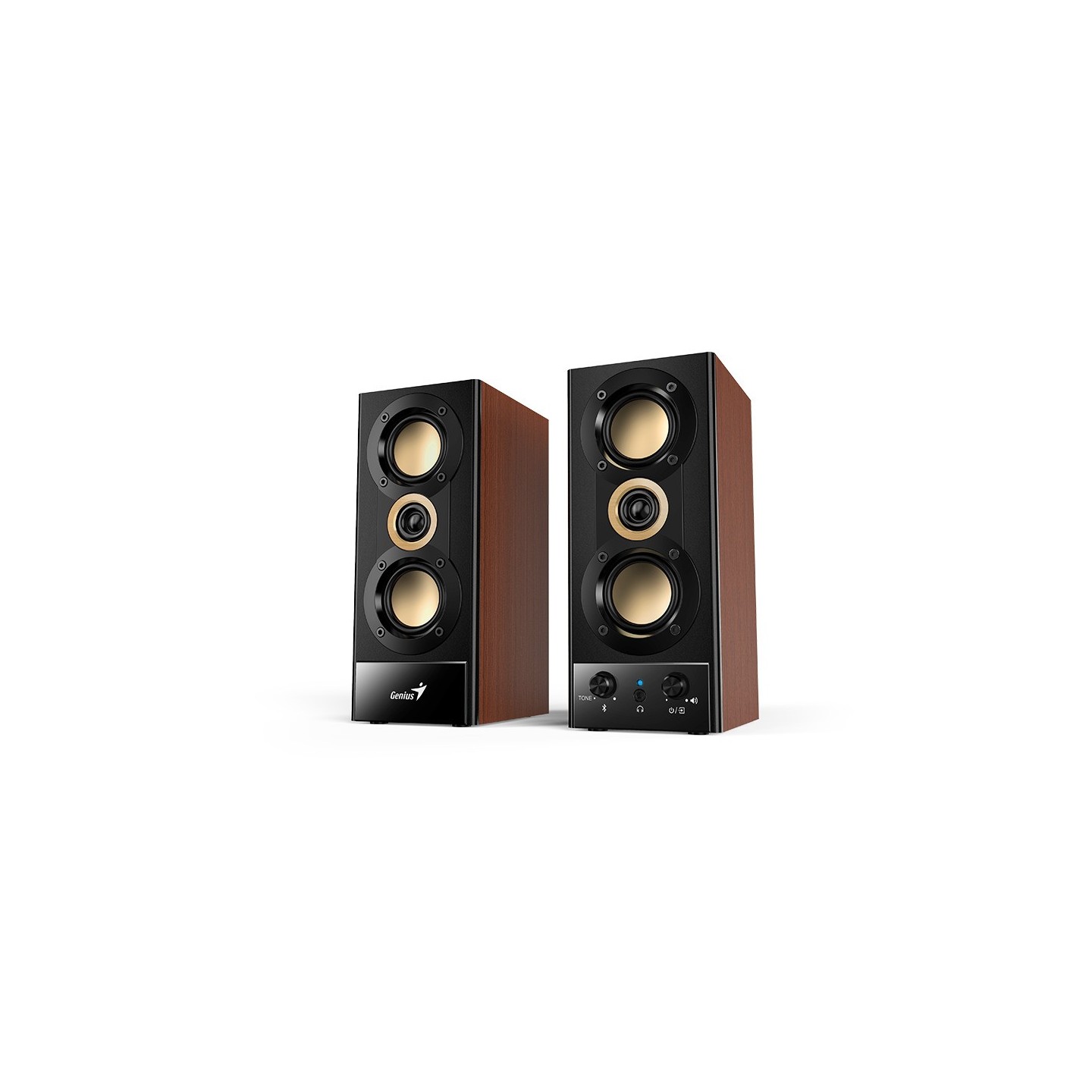 Genius PC Speakers - SP-HF800BT - 2.0 PC Speakers 20W RMS USB & BT Wood — Buy in Cyprus with Fast Delivery