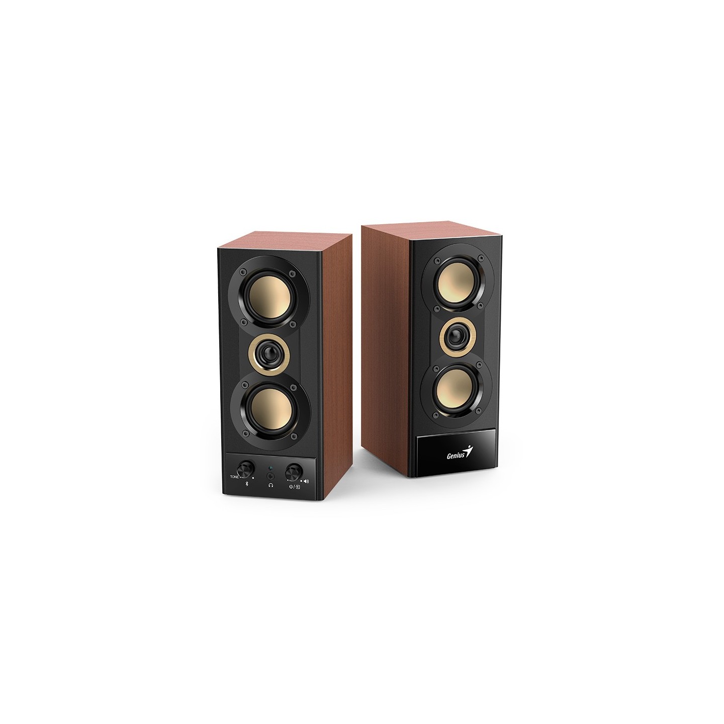 Genius PC Speakers - SP-HF800BT - 2.0 PC Speakers 20W RMS USB & BT Wood — Buy in Cyprus with Fast Delivery