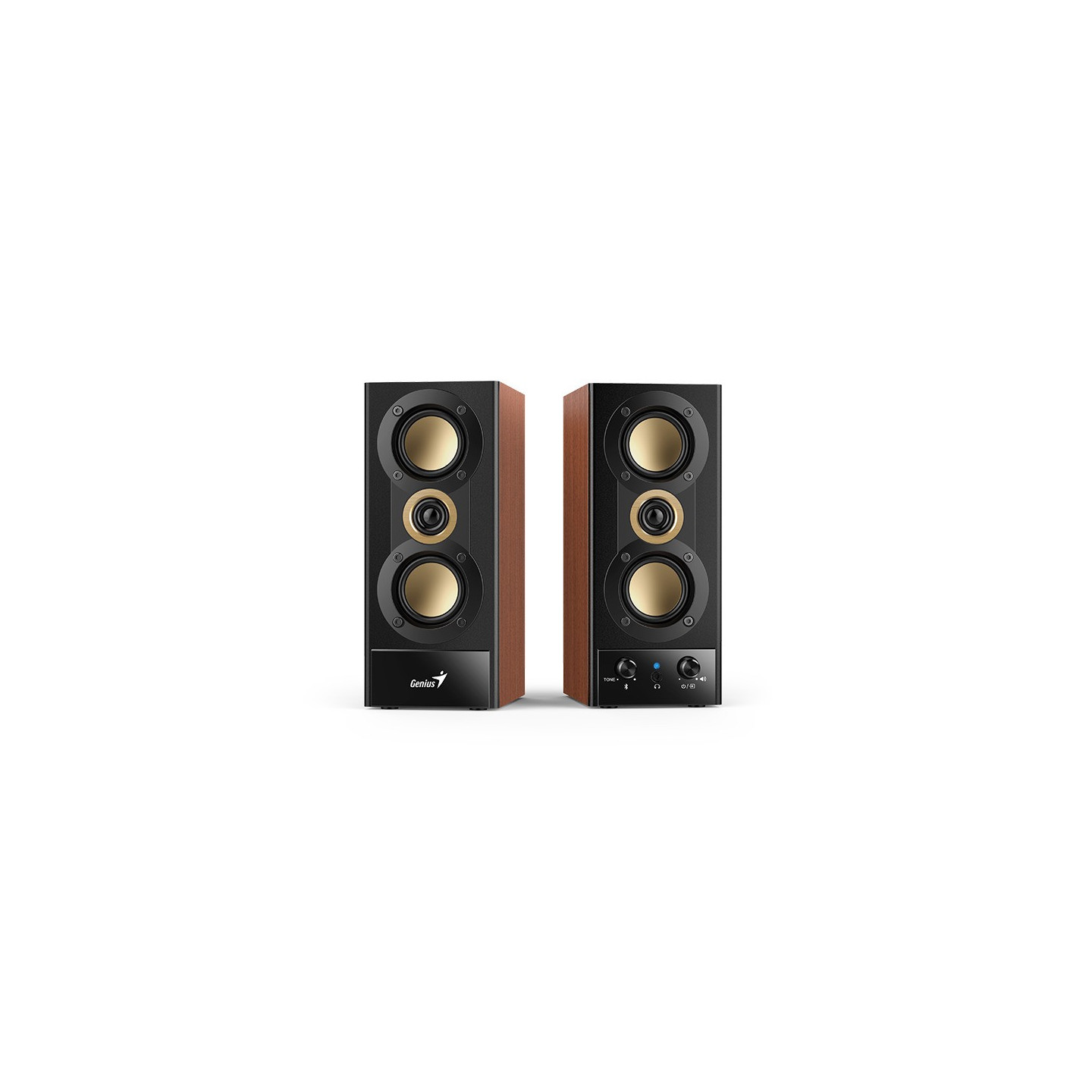 Genius PC Speakers - SP-HF800BT - 2.0 PC Speakers 20W RMS USB & BT Wood — Buy in Cyprus with Fast Delivery