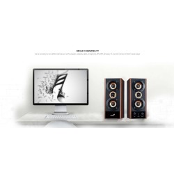 Buy Genius PC Speakers - SP-HF800BT - 2.0 PC Speakers 20W RMS USB & BT Wood in Cyprus, Nicosia, Limassol, Larnaka, Pafos