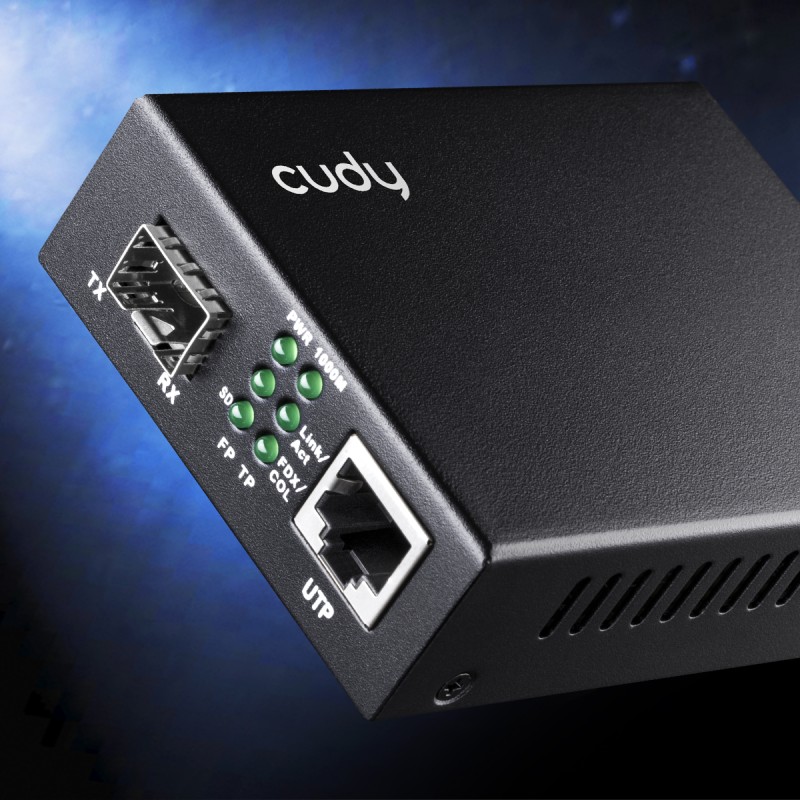 Buy Cudy Fiber Media Converter - MC220 - SFP Slot to Gigabit Ethernet RJ45 in Cyprus, Nicosia, Limassol, Larnaka, Pafos