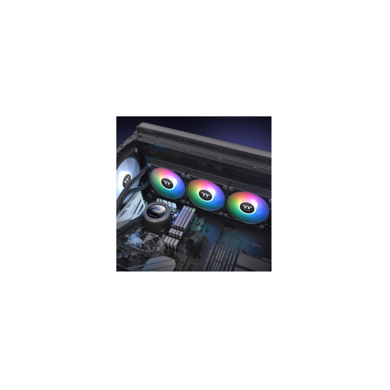 Thermaltake TH360 Ultra ARGB Sync AIO Liquid Cooler - CL-W384-PL12SW-A - 360mm, 3x120mm ARGB Fans, Black, TFT-LCD