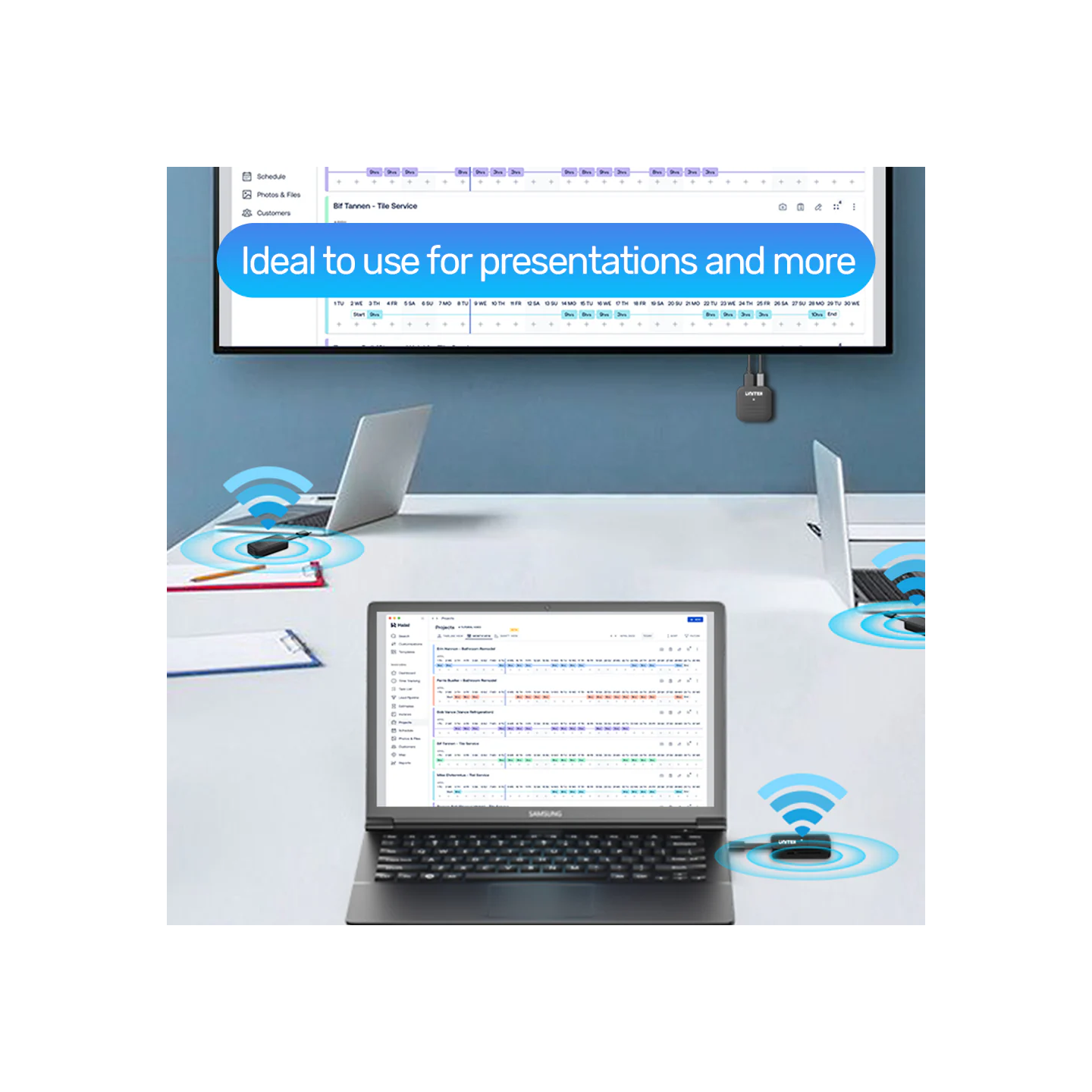 Unitek Wireless USB-C to HDMI Extender Kit - V1184A - Up to 50m — Buy in Cyprus with Fast Delivery