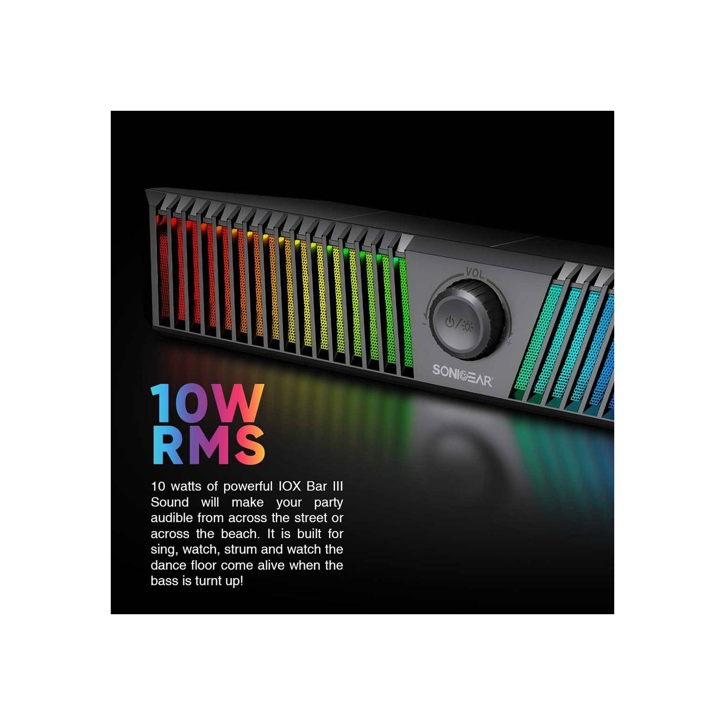 SonicGear Soundbar - iOX Bar III - BT RGB Black — Buy in Cyprus with Fast Delivery