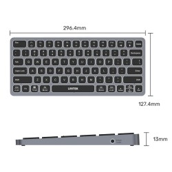 Buy Unitek Keyboard & USB-C 3.0 Hub - D1092A - 9in1, 4x USB Ports, HDMI 4K60Hz, ... in Cyprus, Nicosia, Limassol, Larnaka, Pafos