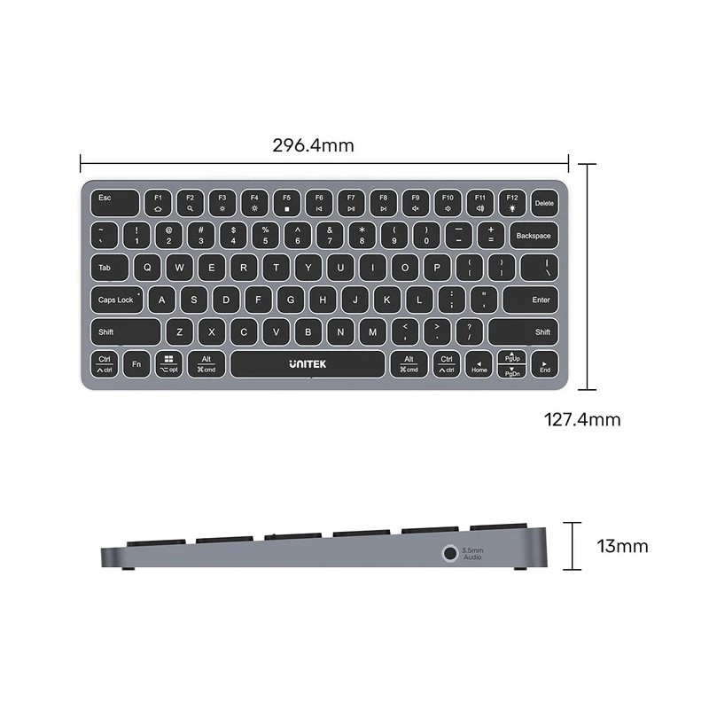 Buy Unitek Keyboard & USB-C 3.0 Hub - D1092A - 9in1, 4x USB Ports, HDMI 4K60Hz, ... in Cyprus, Nicosia, Limassol, Larnaka, Pafos