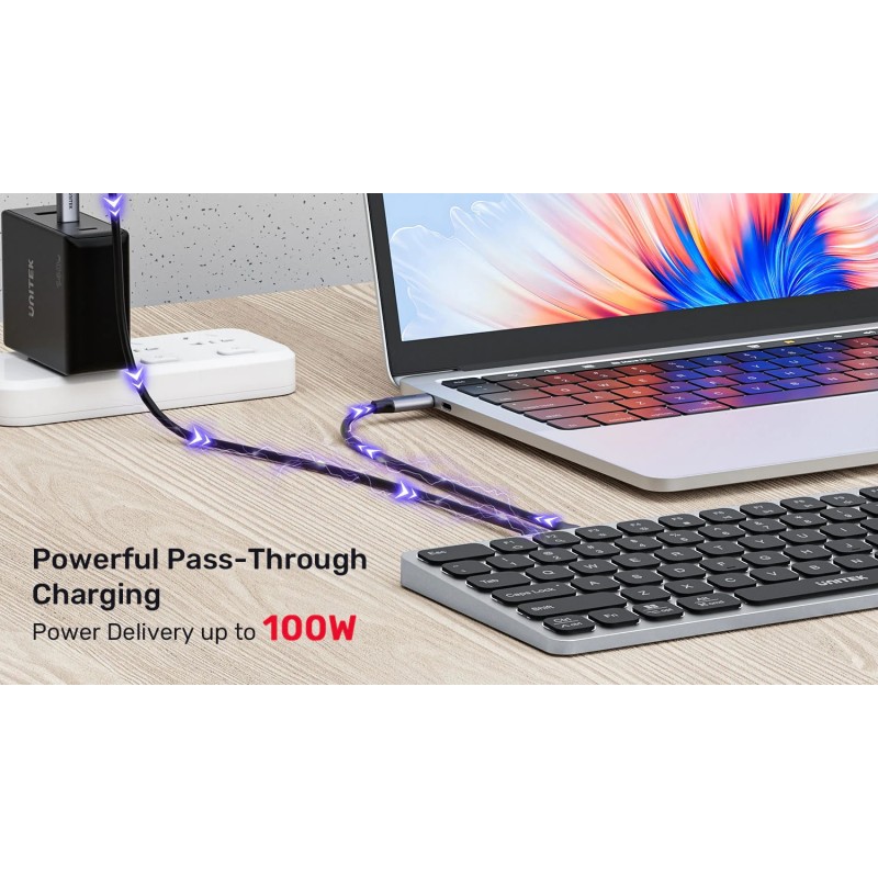 Buy Unitek Keyboard & USB-C 3.0 Hub - D1092A - 9in1, 4x USB Ports, HDMI 4K60Hz, ... in Cyprus, Nicosia, Limassol, Larnaka, Pafos