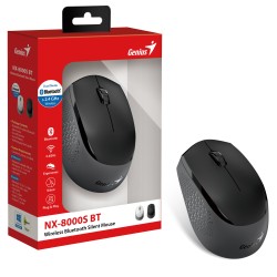 Genius NX-8000S Wireless+BT Silent Mouse 1200 DPI Black (Boxed) — Buy in Cyprus with Fast Delivery
