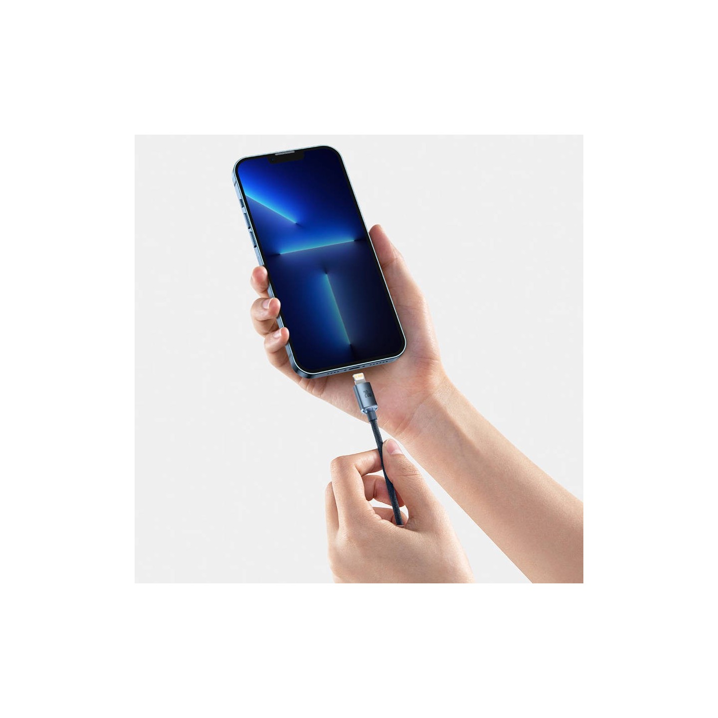 Baseus Cable Lightning to USB-C Crystal Series - 2.0m White — Buy in Cyprus with Fast Delivery