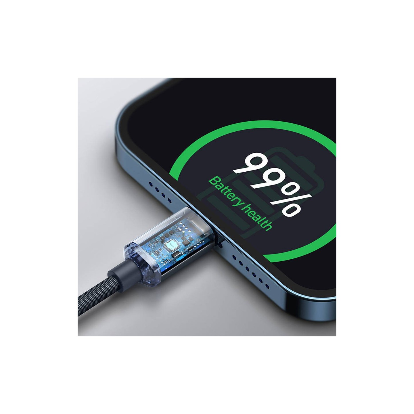 Baseus Cable Lightning to USB-C Crystal Series - 2.0m White — Buy in Cyprus with Fast Delivery