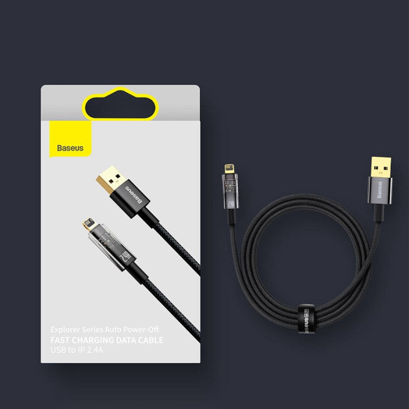 Buy Baseus Cable Lightning to USB-A Explorer Series - Auto Power-Off in Cyprus, Nicosia, Limassol, Larnaka, Pafos