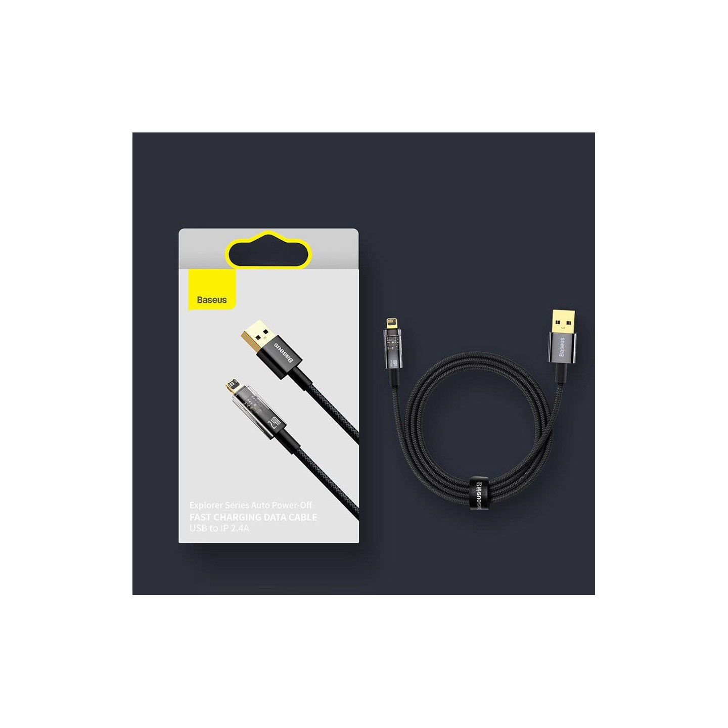 Baseus Cable Lightning to USB-A Explorer Series - Auto Power-Off — Buy in Cyprus with Fast Delivery
