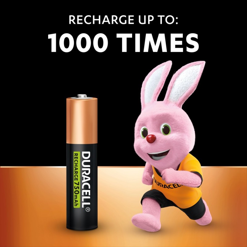 Buy Duracell Rechargeable AAA - 750 mAh (4pcs) in Cyprus, Nicosia, Limassol, Larnaka, Pafos