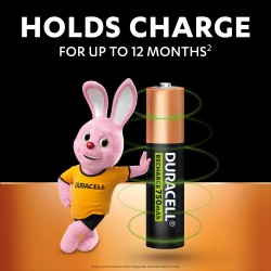 Buy Duracell Rechargeable AAA - 750 mAh (4pcs) in Cyprus, Nicosia, Limassol, Larnaka, Pafos