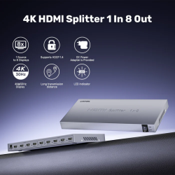 Buy Unitek HDMI Splitter - V1132A - 1x8 4K30Hz in Cyprus, Nicosia, Limassol, Larnaka, Pafos