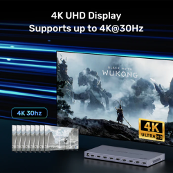 Buy Unitek HDMI Splitter - V1132A - 1x8 4K30Hz in Cyprus, Nicosia, Limassol, Larnaka, Pafos