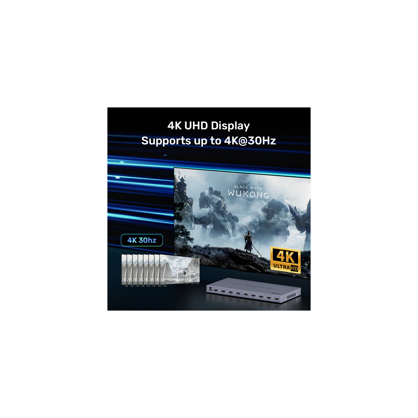 Unitek HDMI Splitter - V1132A - 1x8 4K30Hz — Buy in Cyprus with Fast Delivery