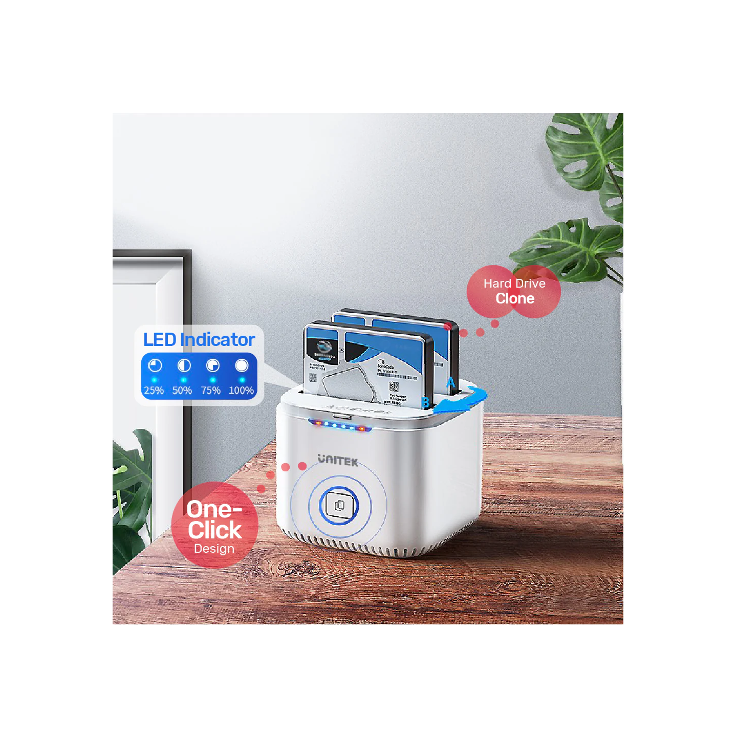 Unitek HDK Marshmallow - S1105B - 2x2.5'' SATA Diskstation DAS — Buy in Cyprus with Fast Delivery