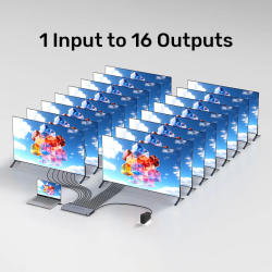 Buy Unitek HDMI Splitter - V1137A - 1x16 4K30Hz in Cyprus, Nicosia, Limassol, Larnaka, Pafos