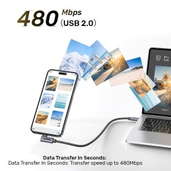 Buy Unitek MC USB-C Cable - C14123BK-2M - PD100W L-Shape 2.0m in Cyprus, Nicosia, Limassol, Larnaka, Pafos