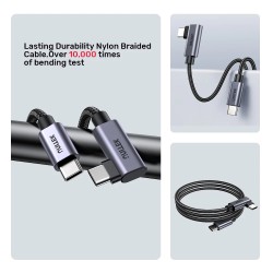 Unitek C14123BK-2M USB-C PD100W L-Shape 2m Cable (Boxed) — Buy in Cyprus with Fast Delivery