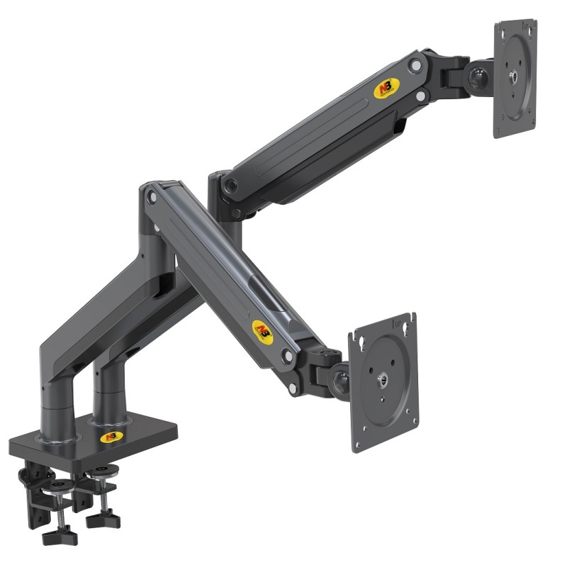 Buy NBMounts Monitor Desk Mount - G35 - Dual Arm Extra Long Gas Monitor Desk Mount in Cyprus, Nicosia, Limassol, Larnaka, Pafos