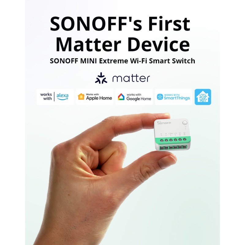 Sonoff WiFi Smart Switch MINI - R4M - Matter — Buy in Cyprus with Fast Delivery