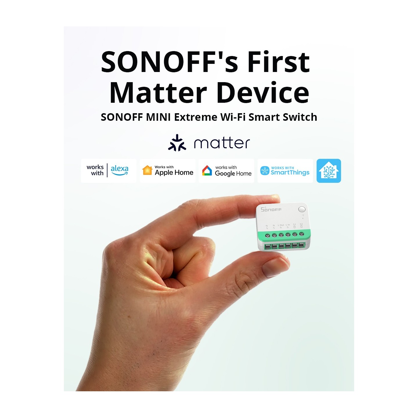 Sonoff WiFi Smart Switch MINI - R4M - Matter — Buy in Cyprus with Fast Delivery