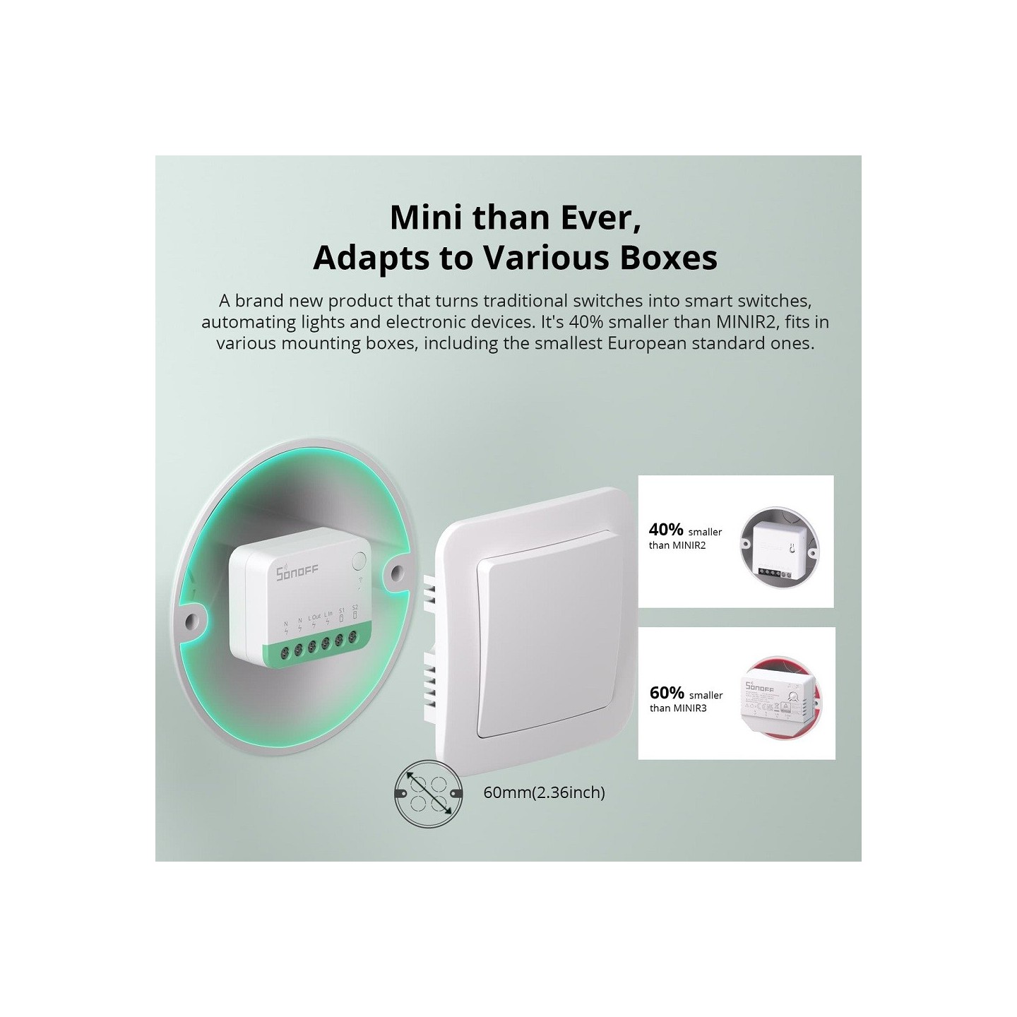 Sonoff WiFi Smart Switch MINI - R4M - Matter — Buy in Cyprus with Fast Delivery