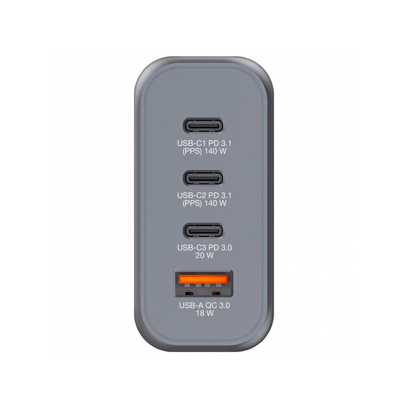 Verbatim GaN Charger 4 Port 140W USB A C (EU UK US) - GNC-140 - Verbatim GaN Charger 4 Port 140W USB A C (EU UK US)