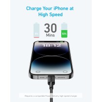 Anker Mobile Cable USB C to MFI - 322 - 0.9m Black — Buy in Cyprus with Fast Delivery