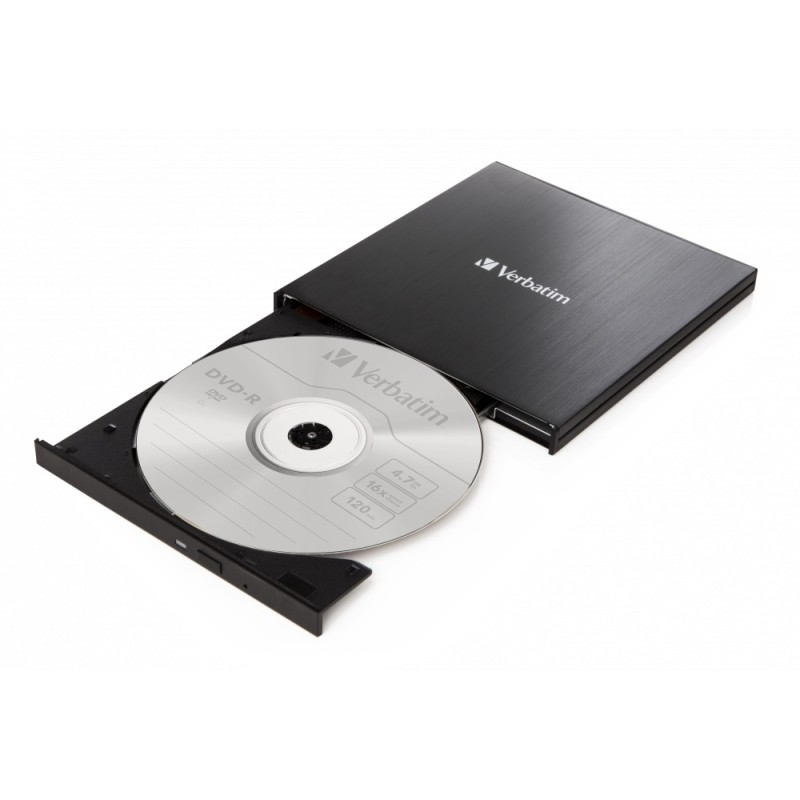 Buy Verbatim External Slimline CD DVD Writer - USB 3.2 USB-C Black in Cyprus, Nicosia, Limassol, Larnaka, Pafos