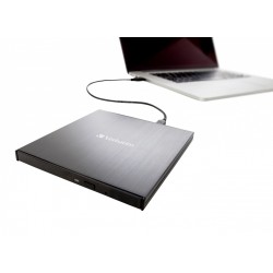 Buy Verbatim External Slimline CD DVD Writer - USB 3.2 USB-C Black in Cyprus, Nicosia, Limassol, Larnaka, Pafos