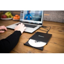 Verbatim External Slimline CD/DVD Writer USB 3.2 USB-C Black 43886 (Boxed) — Buy in Cyprus with Fast Delivery