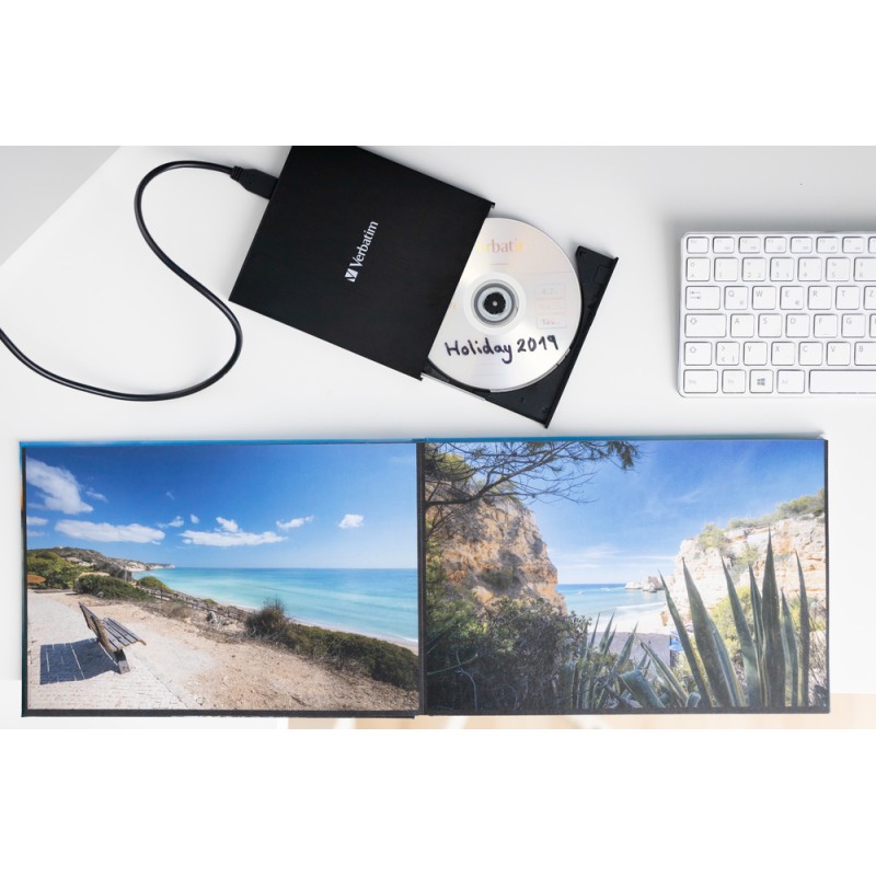 Buy Verbatim External Slimline CD DVD Writer - USB 3.2 USB-C Black in Cyprus, Nicosia, Limassol, Larnaka, Pafos