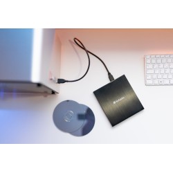 Verbatim External Slimline CD/DVD Writer USB 3.2 USB-C Black 43886 (Boxed) — Buy in Cyprus with Fast Delivery