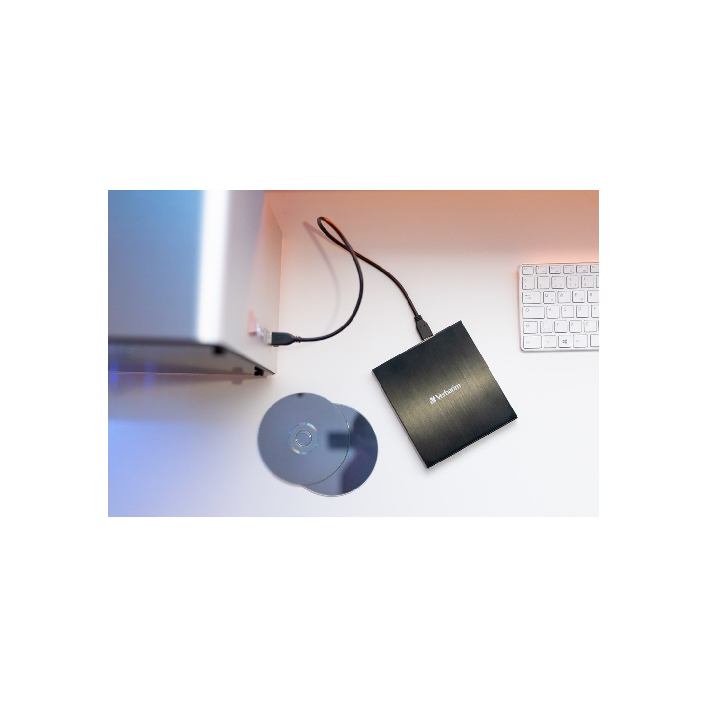 Verbatim External Slimline CD/DVD Writer USB 3.2 USB-C Black 43886 (Boxed) — Buy in Cyprus with Fast Delivery